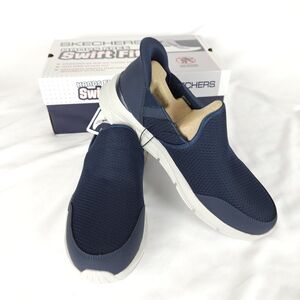 Skechers Blue and White Slip-On Loafers with Minimalist Design
